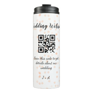 Bouteilles Isothermes Site web de mariage scannez le code QR pour les dé