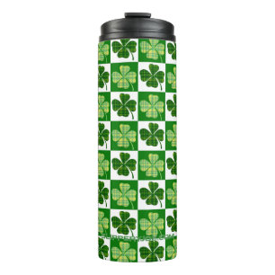 Bouteilles Isothermes SlipperyJoe's Green four-leaf clovers Saint Patric