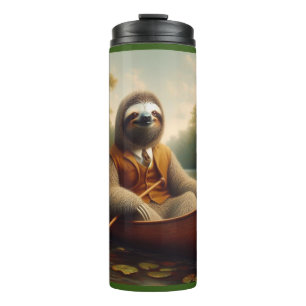 Bouteilles Isothermes Sloth Dans Un Canoë