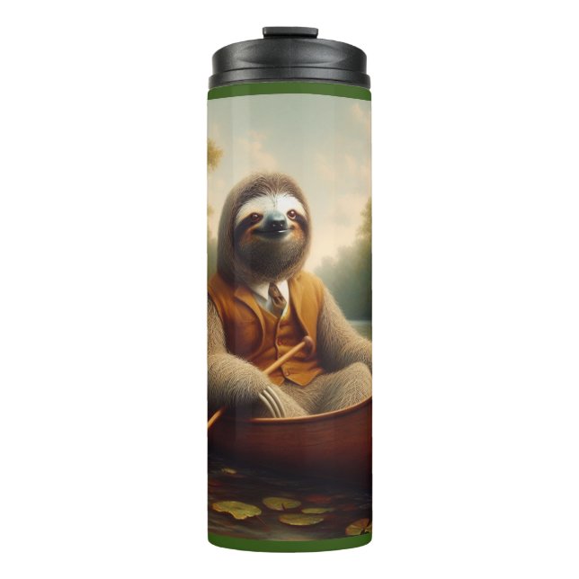 Bouteilles Isothermes Sloth Dans Un Canoë (Devant)