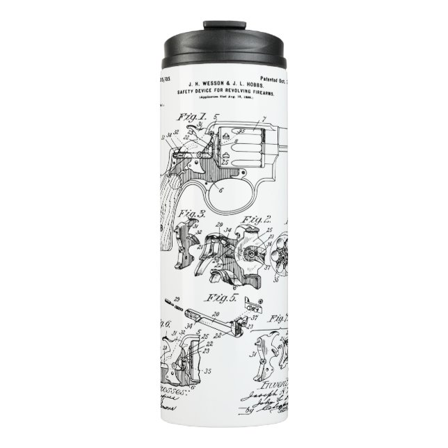 Bouteilles Isothermes Smith et Wesson Hammerless Pistol 1898 Brevets (Devant)