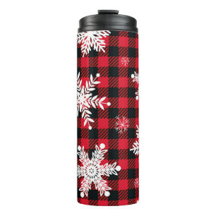 Bouteilles Isothermes Snowflakes & Buffalo Plaid : Charme hivernal
