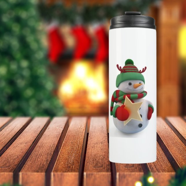 Bouteilles Isothermes Snowman avec Stars à la main (Créateur téléchargé)