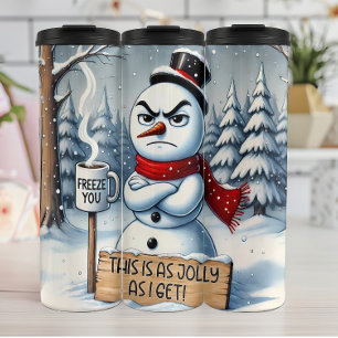 Bouteilles Isothermes Snowman grincheux comme Jolly