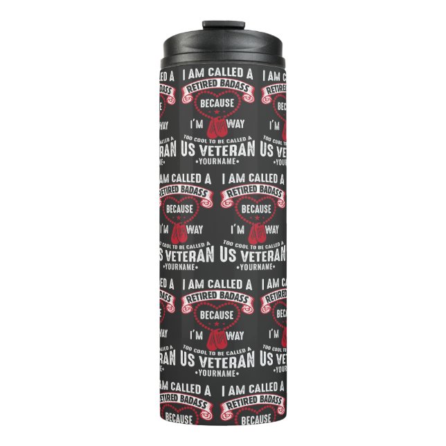 Bouteilles Isothermes Soldat retraité d'un Humour vétéran américain (Devant)