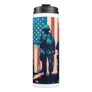Bouteilles Isothermes Soldats américains Tumbler Thermal