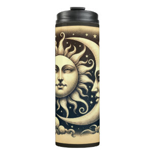Bouteilles Isothermes Soleil céleste vintage et lune