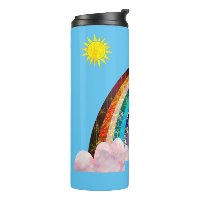 Bouteilles Isothermes Soleil et arc-en-ciel 2 (Tourné sur la gauche)
