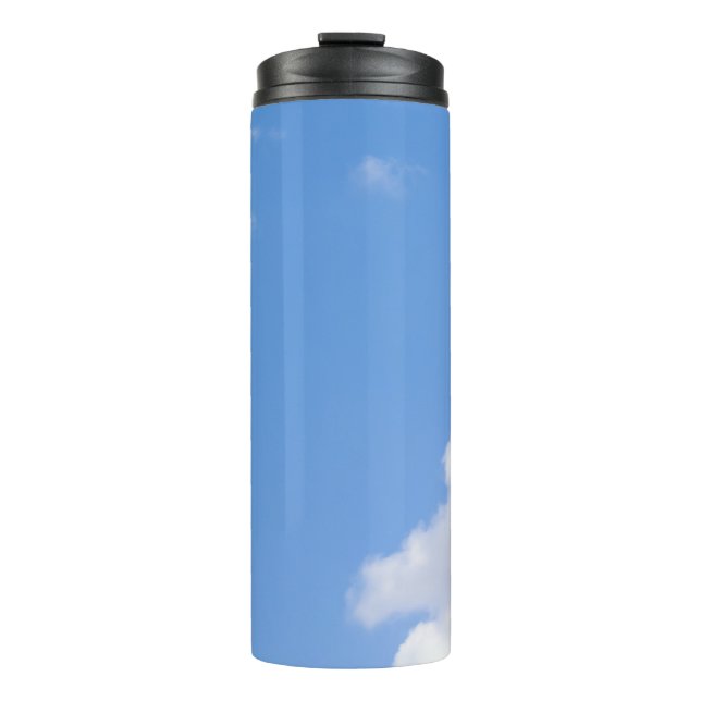 Bouteilles Isothermes Solitary Bird Soaring Through Bright Blue Sky with (Devant)
