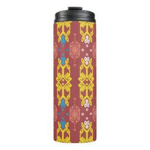 Bouteilles Isothermes Songket Tenun Geometrik Motif sans couture avec Cr