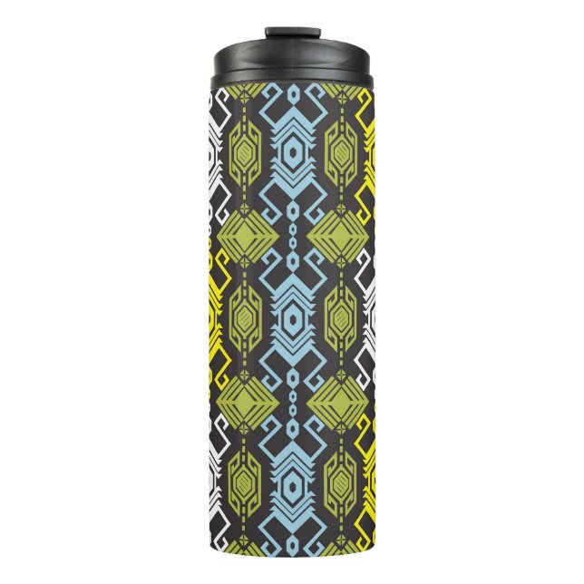 Bouteilles Isothermes Songket Tenun : Motif Indonésien Traditionnel. (Devant)