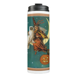 Bouteilles Isothermes Sorcier et hibou nostalgiques de joyeux Halloween