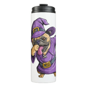 Bouteilles Isothermes Sorcière de Pug Dabbing Mignon Drôle de Pugs Hallo