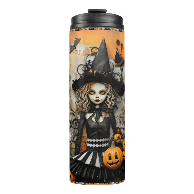 Bouteilles Isothermes Sorcière d'Halloween (Devant)