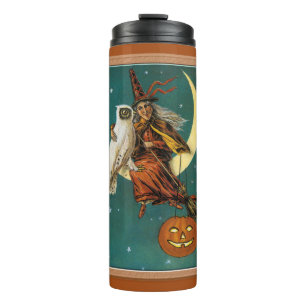 Bouteilles Isothermes  Sorcière et hibou d'Halloween 