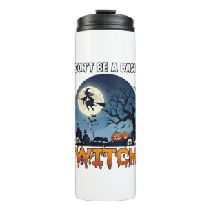 Bouteilles Isothermes Sorcière Ne Sois Pas De Base Halloween Lune Chat C
