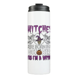 Bouteilles Isothermes Sorcières Octobre Halloween Crâne Chapeau de Sorci