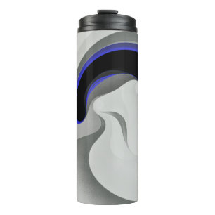Bouteilles Isothermes Sous le bleu : gris Abstrait, noir et bleu