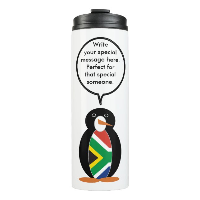 Bouteilles Isothermes South African Talking Ms. Penguin Personalize Text (Devant)