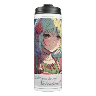 Bouteilles Isothermes Soyez ma Saint-Valentin dans le style Manga 33420