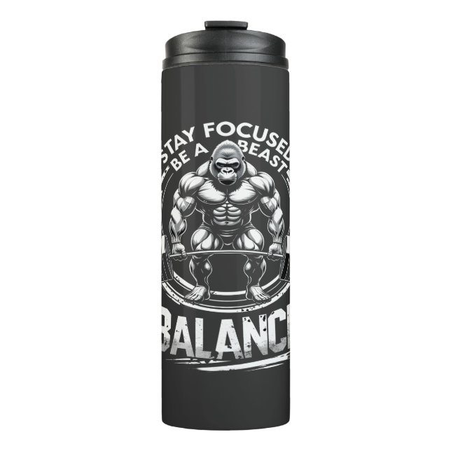 Bouteilles Isothermes Soyez un Bête Gym Motivation Tee (Devant)