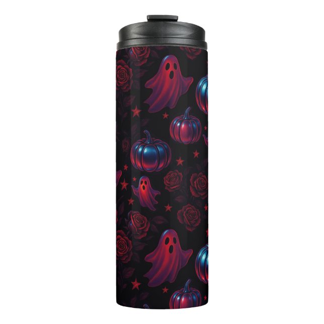 Bouteilles Isothermes Spooky Pumpkin Ghost Rose Thermal Tumbler (Devant)