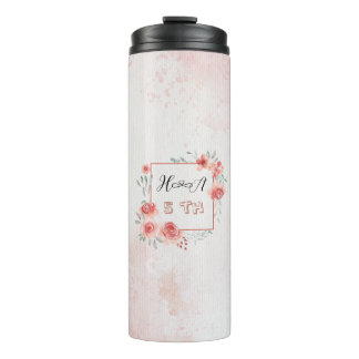 Bouteilles Isothermes Spring Floral Anniversary | Modern Elegant Wedding