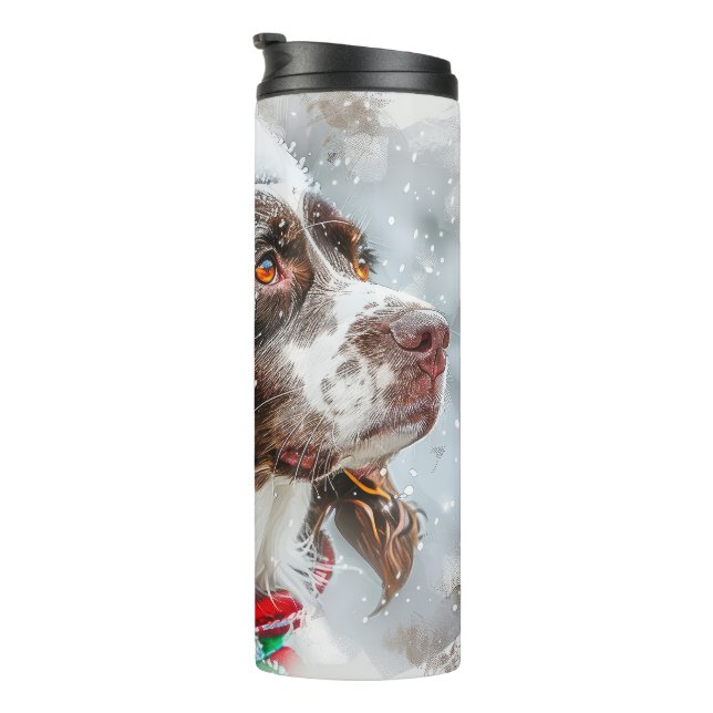 Bouteilles Isothermes Springer Spaniel Chien Fête de Noël (Tourné sur la droite)