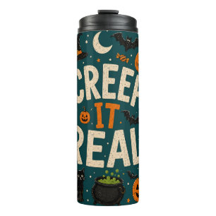 Bouteilles Isothermes Squelettes de chat noir de citrouilles Creep It Re