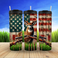 Stag patriotique dans la nature rustique