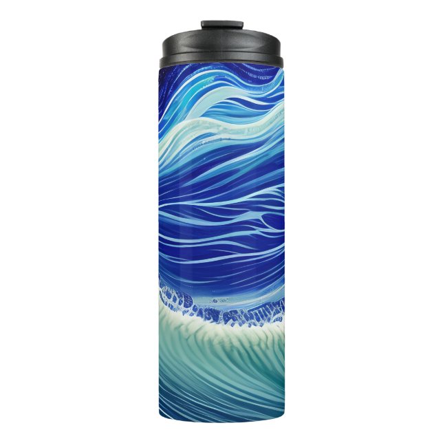 Bouteilles Isothermes Starry Night Blue Ocean Wave (Devant)