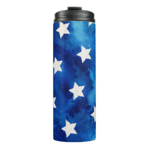 Bouteilles Isothermes Stars Blue Watercolor Blue College