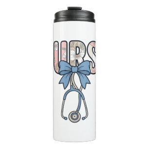Bouteilles Isothermes Stéthoscope Nurse Bow Floral Vintage
