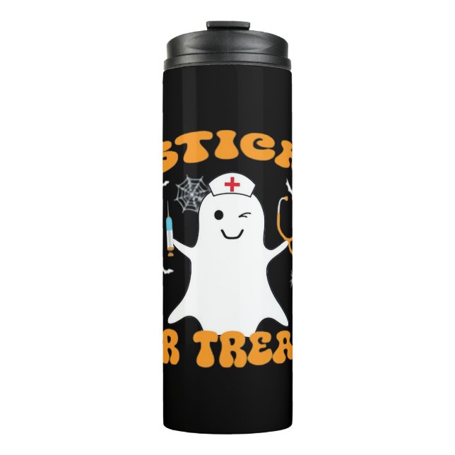 Bouteilles Isothermes Stick ou Treat Nurse Funny Halloween Costume Essen (Devant)