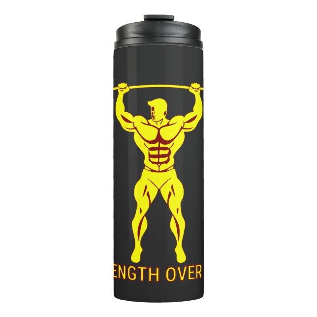 Bouteilles Isothermes Strength Over Ego - Bodybuilding and Powerlifting (Devant)