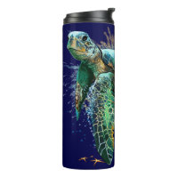 Style d'aquarelle sous-marine de tortue marine