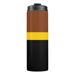 Bouteilles Isothermes Style de bloc de couleur Brown jaune