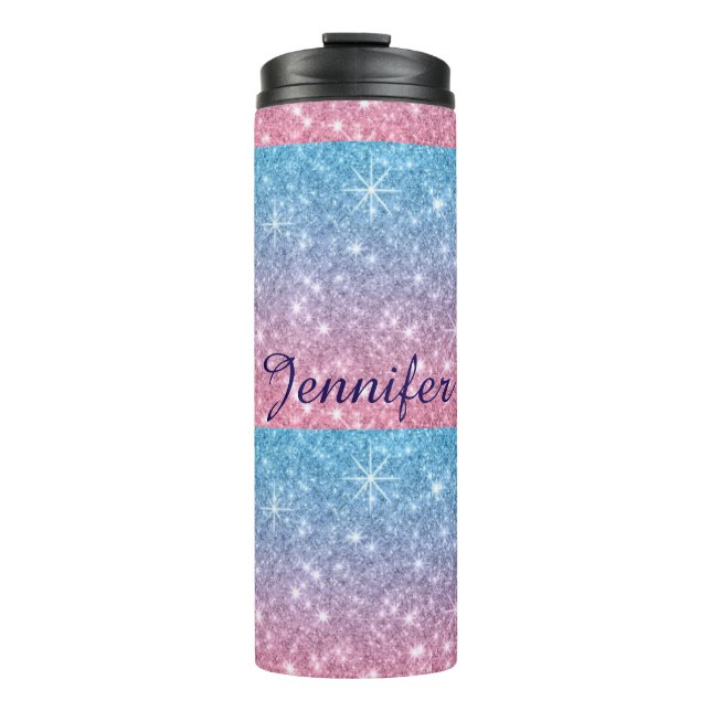 BOUTEILLES ISOTHERMES STYLE DE PARTIES SCINTILLANT PERSONNALISÉ TUMBLER (Devant)
