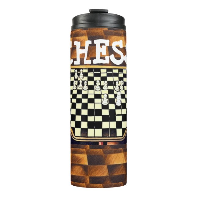 BOUTEILLES ISOTHERMES STYLE DE PLAT DE JEU D'ÉCHECS (Devant)