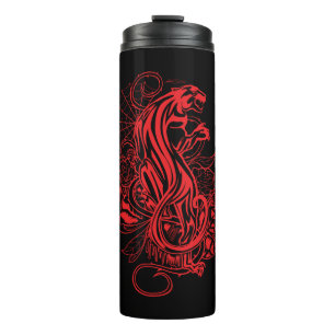 Bouteilles Isothermes Style de tatouage de panthère rouge esthétique got