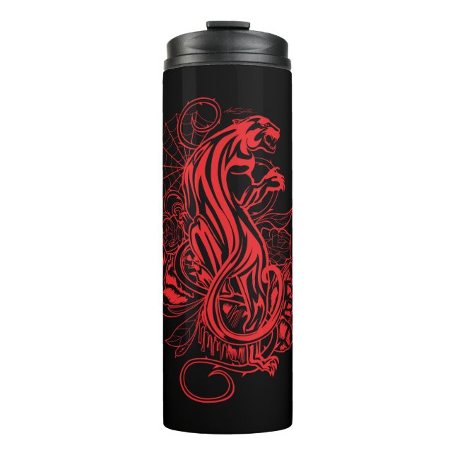 Bouteilles Isothermes Style de tatouage de panthère rouge esthétique got (Devant)