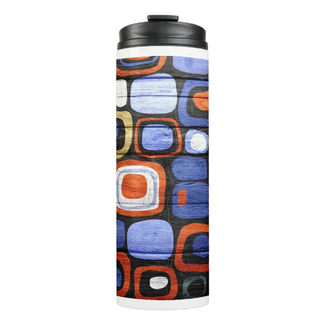Bouteilles Isothermes Style moderne Abstrait Pastel Bois (Devant)