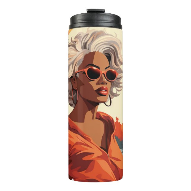 Bouteilles Isothermes Styles intemporels, Afro femme (Devant)
