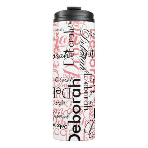 Bouteilles Isothermes Stylisé Personnalisé Rose & Noir