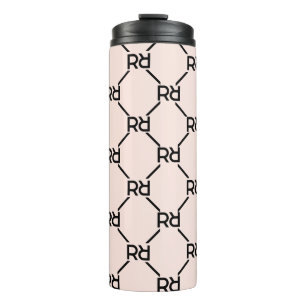Bouteilles Isothermes Stylish rose moderne Girly Monogramme Initial Luxe