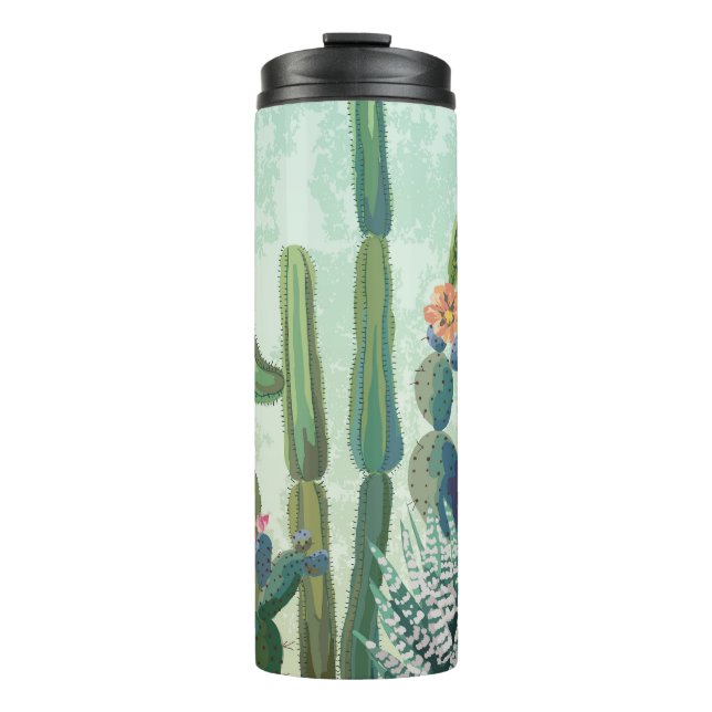 Bouteilles Isothermes Succulents mignons : Motif de cactus Vintage (Devant)