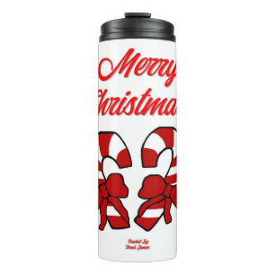 Bouteilles Isothermes Sucres de canne de Noël Tumbler Thermique