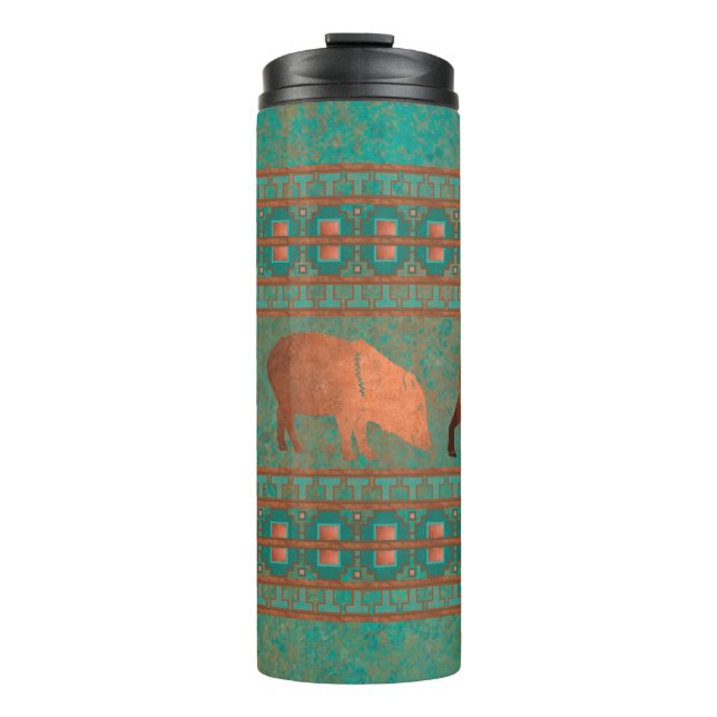 Bouteilles Isothermes Sud-ouest Fun Javelina Famille Cuivre Turquoise (Devant)