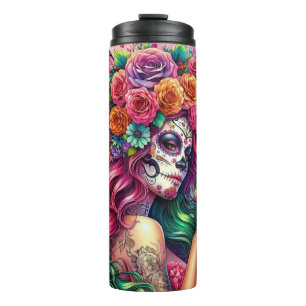 Bouteilles Isothermes "Sugar Skull Fairy Tumbler Wrap   Jour des morts