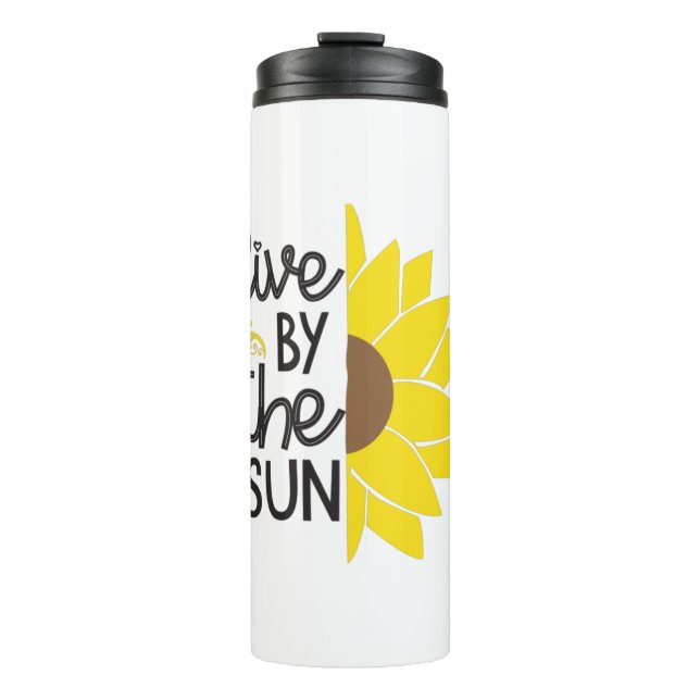 Bouteilles Isothermes Sunflower Lover | Vivez Par Le Soleil (Devant)